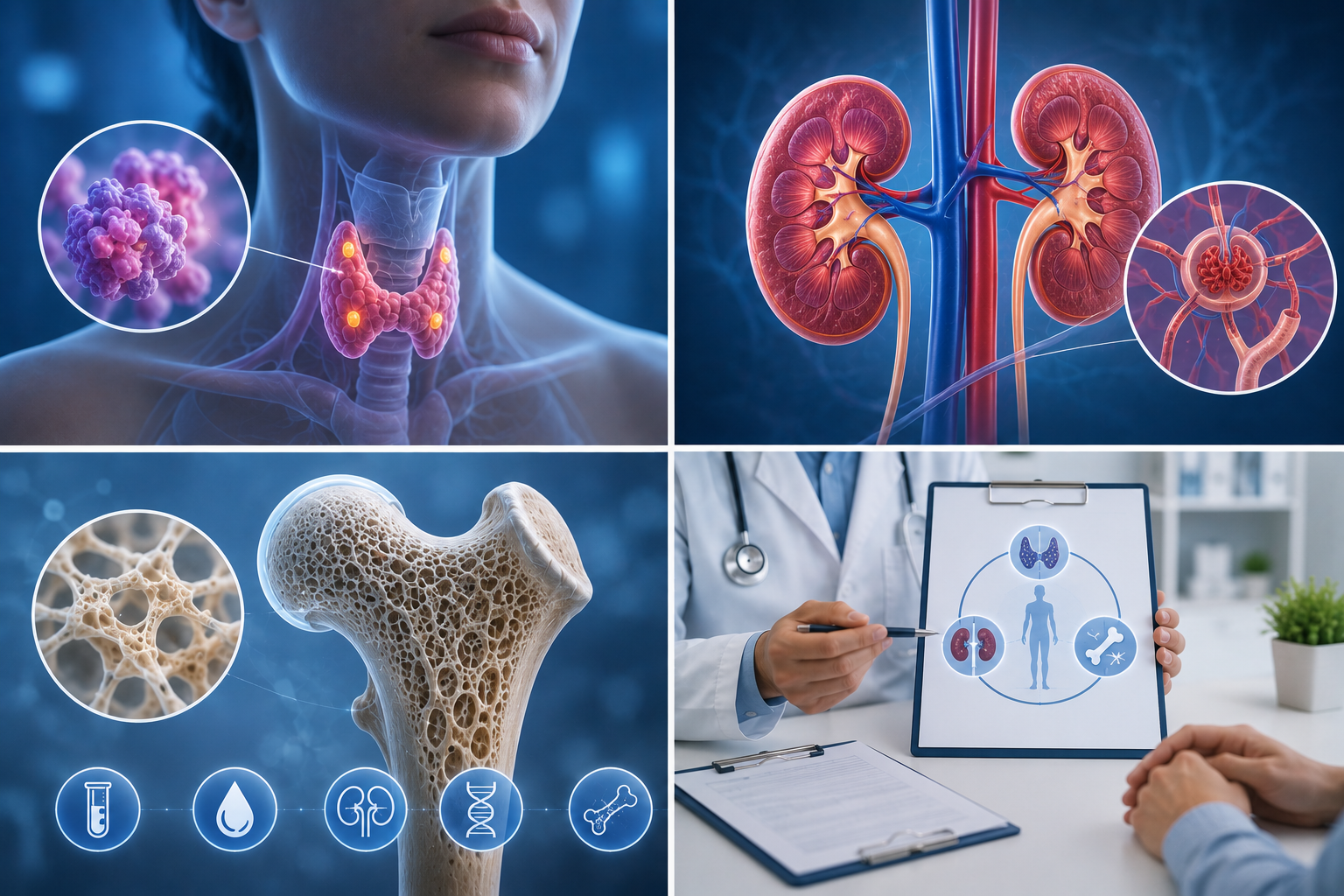 Parathyroid and kidney evaluation